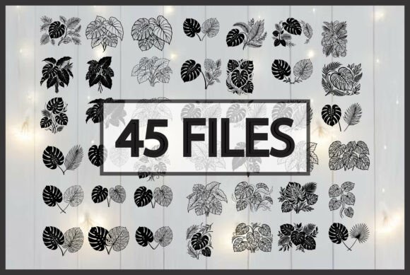45 Tropical Plant Silhouette Designs