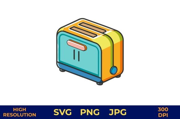 Colorful Toaster Design in Modern Vector