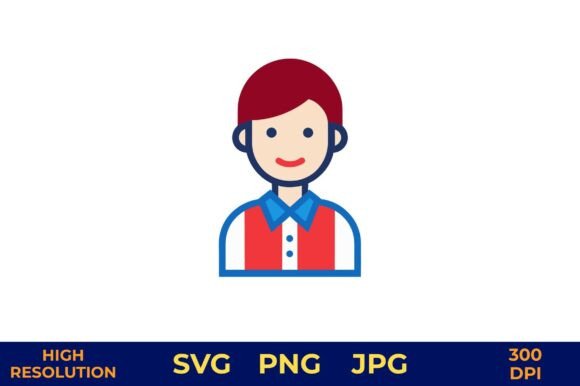 Cute Child Character Vector Art Smiling: Graphics & Freebies