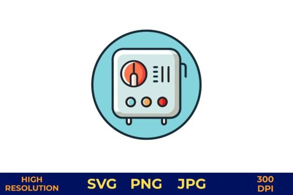 Digital Thermostat Control Panel Graphics Freebies