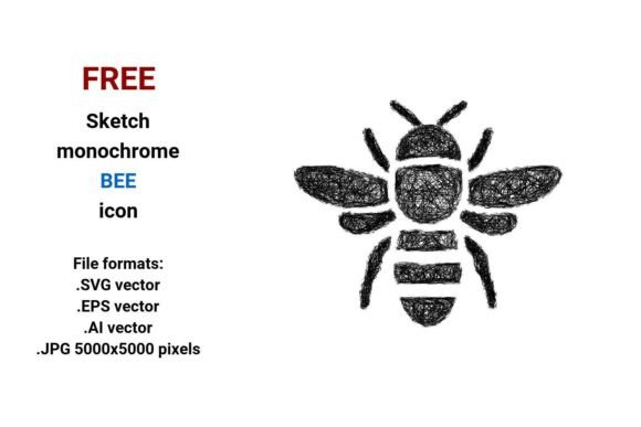 FREE Sketch Bee Icon: Graphics and Freebies for Creative Design