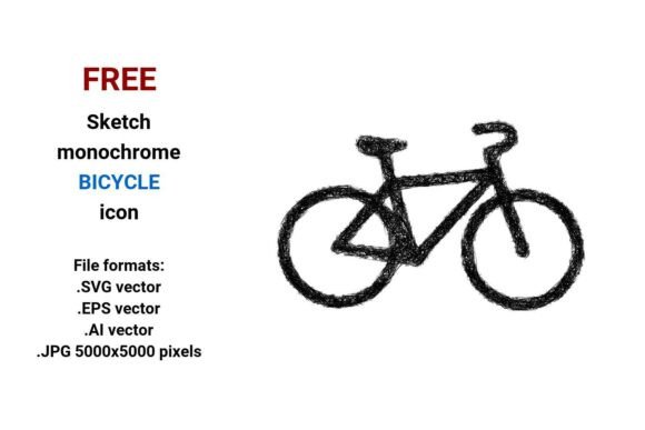 FREE Sketch Bicycle Icon: Graphics and Freebies for Creative Design