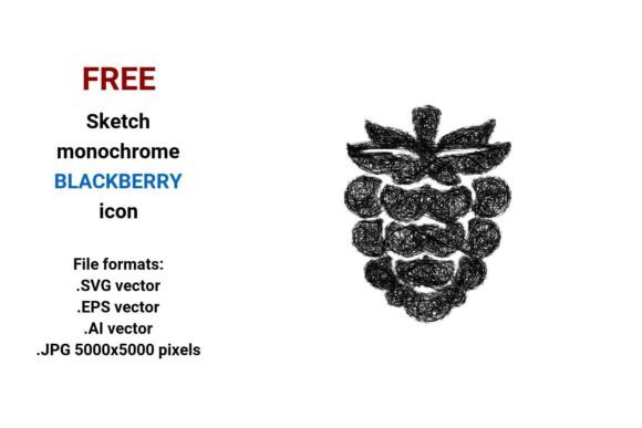 FREE Sketch Blackberry Icon for Graphics and Freebies