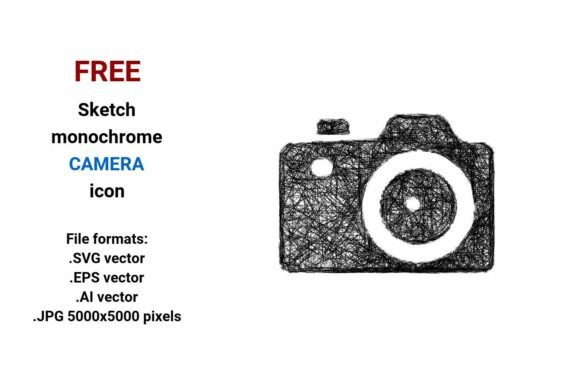 FREE Sketch Camera Icon Graphics