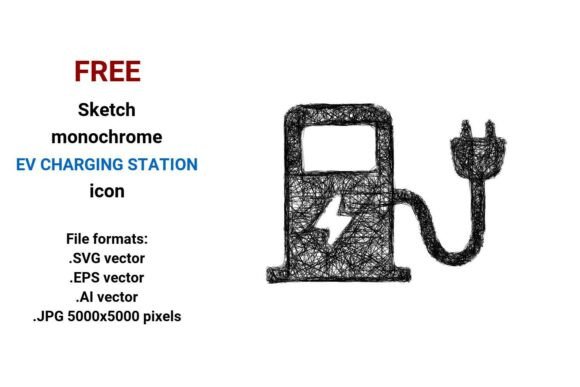 FREE Sketch EV Charging Station Icon