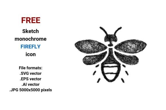 FREE Sketch Firefly Icon for Graphics and Freebies