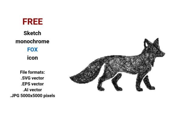 FREE Sketch Fox Icon Graphics Freebies