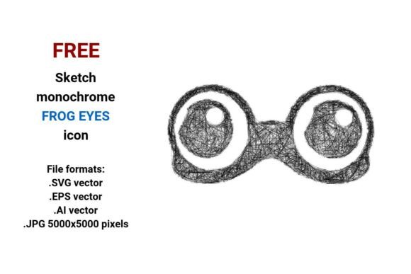 FREE Sketch Frog Eyes Icon for Graphics and Freebies
