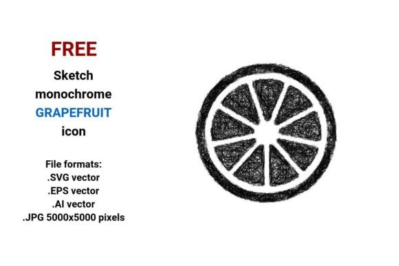 FREE Sketch Grapefruit Icon