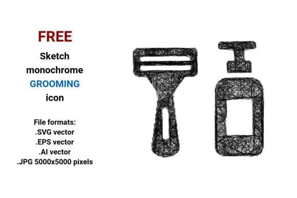 FREE Sketch Grooming Icon: Graphics for Local Business Branding