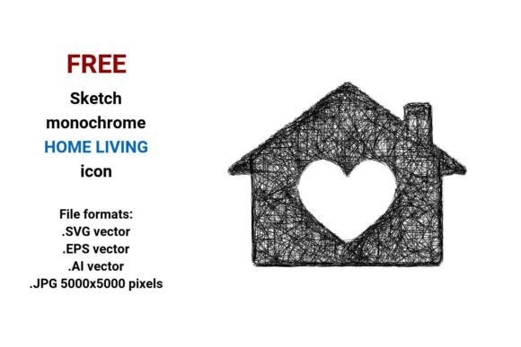 FREE Sketch Home Living Icon: Graphics for Real Projects
