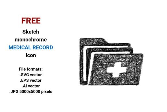 FREE Sketch Medical Record Icon: Graphics for Real Projects