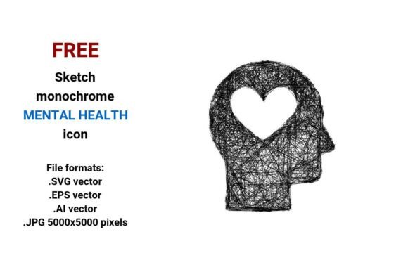 FREE Sketch Mental Health Icon Graphics