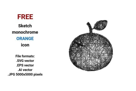 FREE Sketch Orange Icon for Graphics and Freebies
