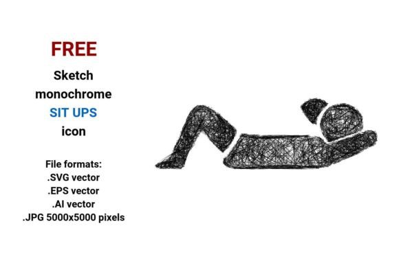 FREE Sketch Sit Ups Icon Graphics and Freebies