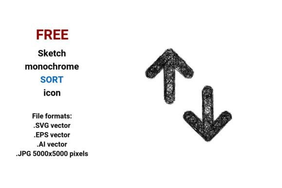 FREE Sketch Sort Icon: Graphics and Freebies