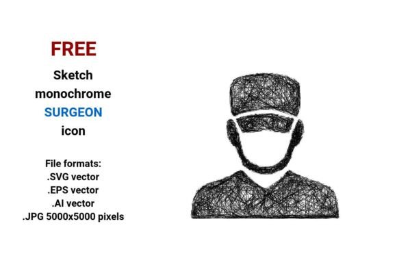 FREE Sketch Surgeon Icon Graphics Freebies