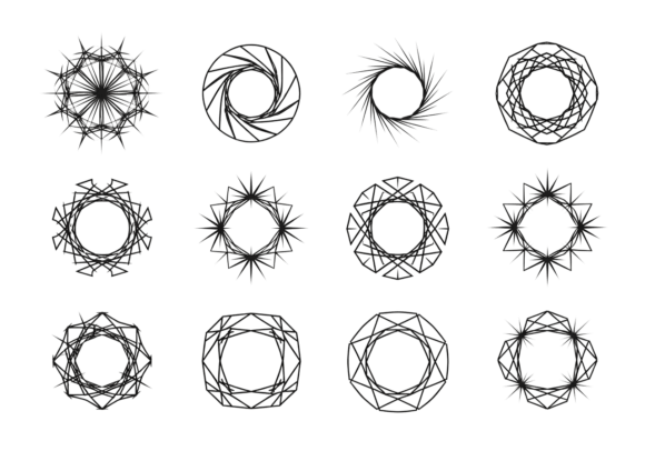 Geometric Mandala Ornaments Clipart