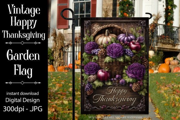 Happy Thanksgiving Garden Flag, F24: Graphics & Crafts for Branding