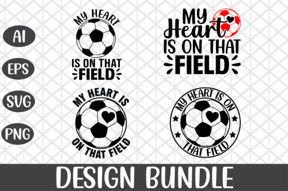 My Heart is on That Field SVG Bundle