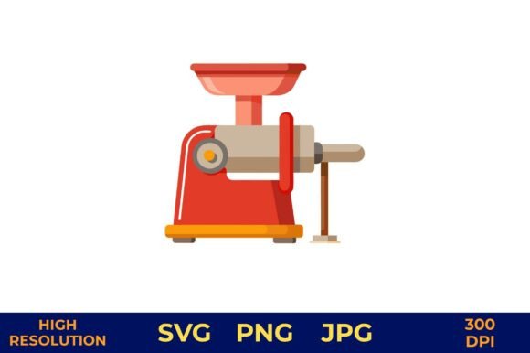 Red Meat Grinder Vector Design Isolated Graphics Freebies