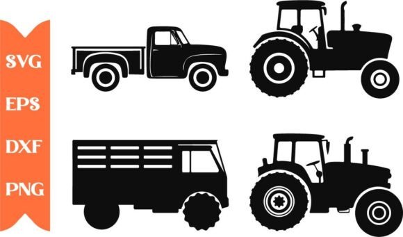 Vintage Tractor SVG Bundle - Farm Truck Graphics