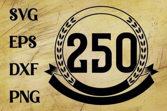 Vintage USA 250 Years Emblem SVG